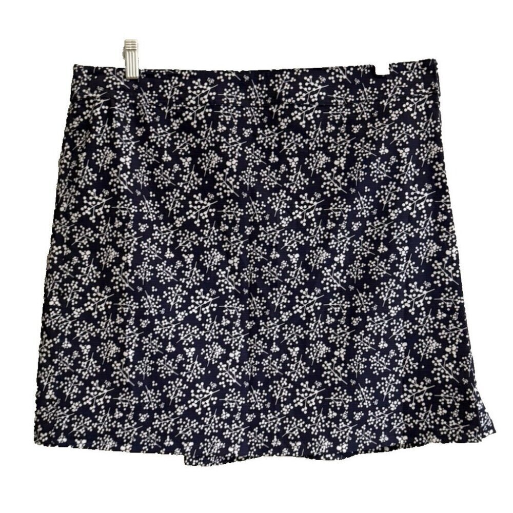 Rip Skirt Hawaii Farmhouse Twigs Wrap Size XL Travel Cover Up Navy White Floral